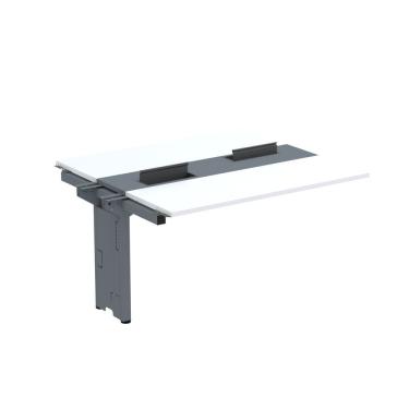 Imagem de Complemento De Mesa Plataforma Para Coworking Para 2 Pessoas 130x120 Branco-grafito