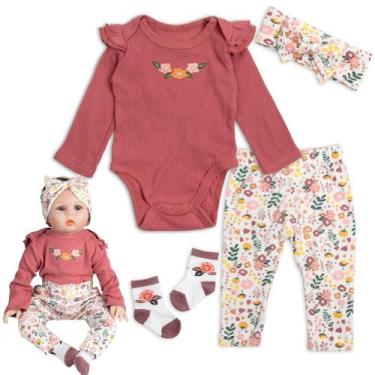 Imagem de Conjunto de roupas para bonecas Reborn Baby Dolls 43-56cm Babyfere Red