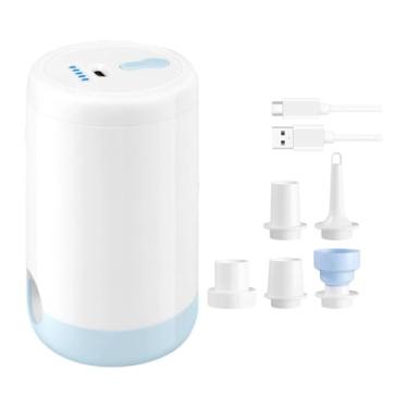Imagem de Deevoka Bomba de ar elétrica, mini bomba de desinflação compacta portátil para piscina inflável, barco, sacos de armazenamento a vácuo