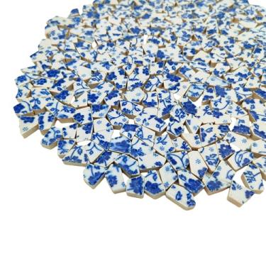 Imagem de Porcelana de 500 g e azulejos pequenos de cerâmica branca, azulejos de mosaico irregulares quebrados de 1-2 cm para artesanato DIY, piso, cozinha, piscina, vasos de flores, decoração doméstica e