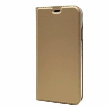 Imagem de LYJSMGZ Capa com slots de cartão para iPhone 16E, capa de telefone carteira de couro fosco anti-impressão digital fecho magnético flip folio proteção completa, ouro, 16E