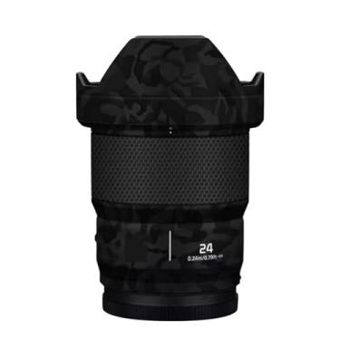 Imagem de Adesivo de lente de câmera antiarranhões para Panasonic Lumix S 24 mm F1.8 Película protetora de revestimento protetor corporal capa para 24 1.8 (Shadow Camo Black)
