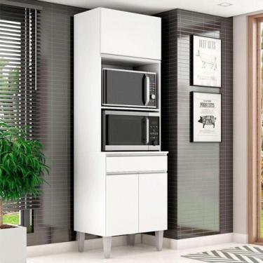 Imagem de Armário Paneleiro Torre Quente 2 Fornos Ambiente Andréia Branco Brilho