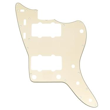Imagem de Musiclily Pro 13 Furos Escudo Pickguard para Guitarra USA Vintage 60s Jazzmaster e SQ Classic Vibe, 3 Camadas Creme