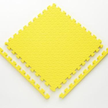 Imagem de Kit 10 Tapete Tatame Eva Bebê Infantil 60x60 Personalizável Amarelo - 