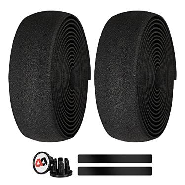 Imagem de CIADAZ Bicicleta Bar Grips Correias de Guiador Road Bicicleta Grips Wraps Fita Fita de guiador de bicicleta EVA Shock Absorption Anti-slip guiador