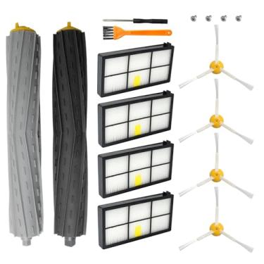 Imagem de Pacote com 9 peças de reposição para Roomba série 800 900 para irobot Roomba 960 860 805 850 980 861 864 866 870 871 880 890 891 981 985 961 Aspirador de pó, 1 conjunto de escovas de rolo, 4 filtros