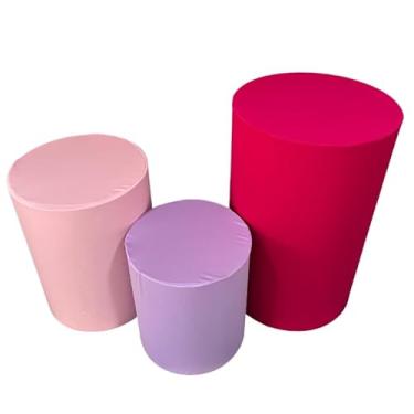 Imagem de Kit Capa Trio de Cilindro Decoração Festa Veste Facil(PINK/ROSA/LILÁS)
