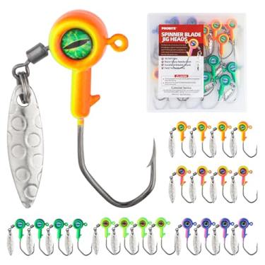 Imagem de Probite Cabeça de bico de águia de olho único, 20 ganchos de pesca com farpa afiada, 4, para pesca em água salgada e de água doce (1/473.6 g)