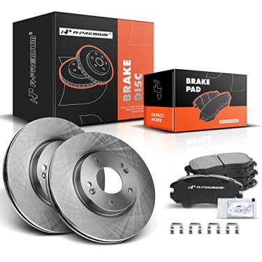 Imagem de A-Premium Kit De Rotores Freio A Disco Ventilados Dianteiros 11,02" (280 Mm) + Pastilhas Cerâmica Compatíveis Com Modelos Hyundai E Kia Selecionados - Para Sportage/Sonata 2005-2010, Magentis/Optima