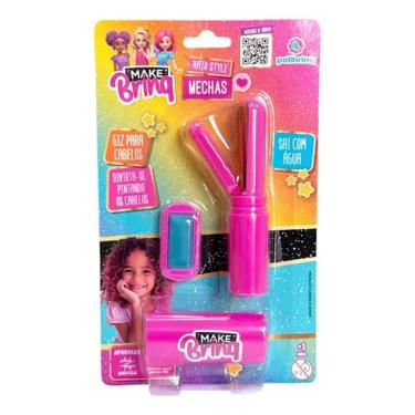 Imagem de Giz para Pintar Cabelos MakeBrinq MK80 Verde - Polibrinq