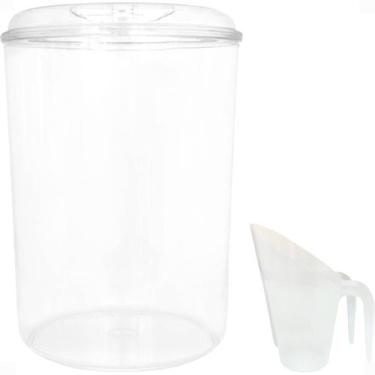 Imagem de Kit Pote Acrílico Redondo com Tampa 12 litros + Concha 600ml - Ex Pote