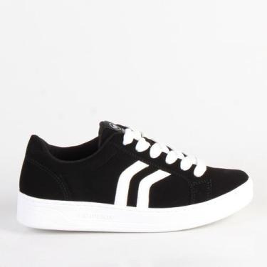 Imagem de Tenis Casual Via Marte 6400101 Preto, Preto, Branco, Nobuck napa, 38