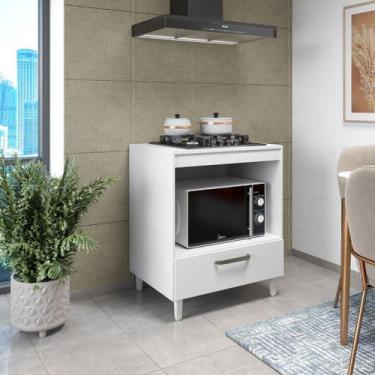 Imagem de Balcão Cooktop 4 bocas Forno para Cozinha apartamento Com 1 Porta Gave