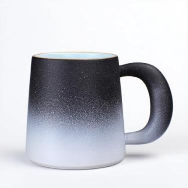 Imagem de Ereesin Caneca de cerâmica rústica - textura fosca, xícara de café/chá de escritório, presente de festival. Grés durável, caneca de água diária ideal