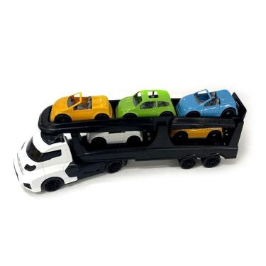 Imagem de Caminhão Invictus Super Cegonheiro Branco - Cardoso Toys