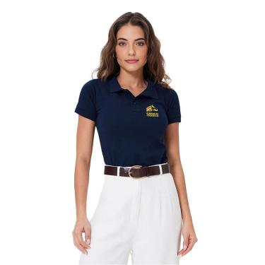 Imagem de Camisa Gola Polo Estampa Cavalo Crioulo Piquet Feminina Feminino-Feminino