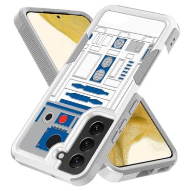 Imagem de Candykisscase Capa para Samsung Galaxy S22, R2D2 Astromech Droid Robot Padrão Absorção de Choque PC Rígido e Interior Silicone Híbrido Camada Dupla Armadura Defender Capa para Samsung Galaxy S22 5G