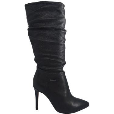 Imagem de Bota Feminina Casual Social Dia a Dia Passeio em Couro Salto Alto Bico Fino Bottero 347009