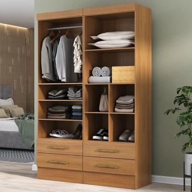 Imagem de Closet Modulare 4 Gavetas 7 Prateleiras Cinamomo - Panorama Móveis