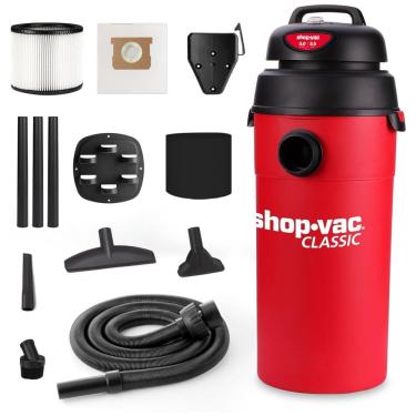 Imagem de Aspirador de Pó  Úmido e Seco 18,9L com Mangueira Extra Longa de 5 Metros e Acessórios, 110V 135W, Shop Vac, Vermelho