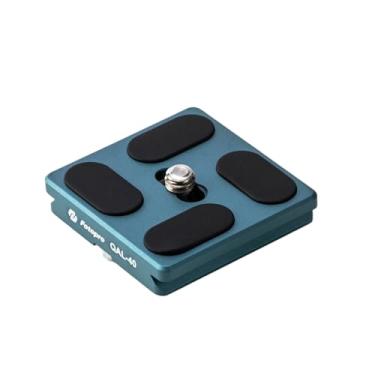Imagem de Fotopro Placa universal Arca-Swiss de liberação rápida de alumínio de 40 mm, fácil de apertar para tripé de cabeça esférica profissional, placa removível rápida para câmera DSLR e lente pesada, placa