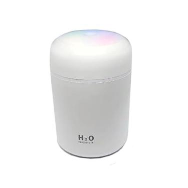 Imagem de Umidificador de Ar H2O 300ml Difusor USB LED Portátil Ultrassônico Aromatizador Luz Noturna Silencioso Ideal Para Quarto Escritório Carro e Viagens