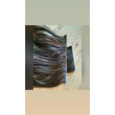 Imagem de Mega hair fita adesiva invisível cabelo humano exclusivo 60cm 25g - Un