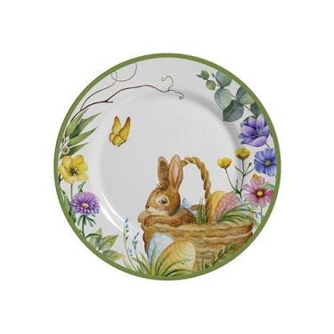 Imagem de Conjunto com 6 Pratos de Sobremesa Easter Garden Pascoa Ø21cm - Allean