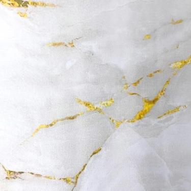 Imagem de Papel De Parede Adesivo Mármore Dourado impermeável Para Sala Quarto e Cozinha Lavável Auto Colante Vinil 5m x 45cm(Kit 3 rolos 5m x 45cm)