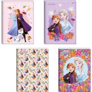 Imagem de Caderno Brochurão Capa Dura Frozen 80 Folhas Pacote com 05 - Jandaia