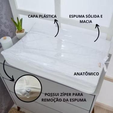 Imagem de trocador de cômoda para bebê - sem marca, Branco