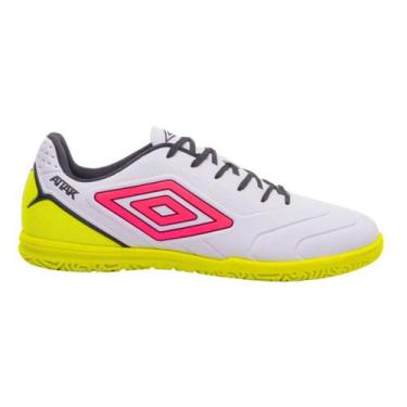 Imagem de Chuteira de Futsal Umbro Attak III Salão Oficial, Branco, Verde, 42