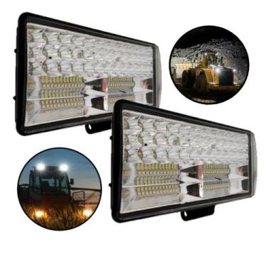Imagem de Par de Faróis de milha LED 252W LE6728 para Trator caminhão Guincho Ma