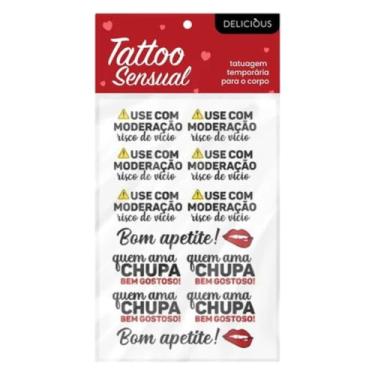 Imagem de Tatuagem Erótica Frases Sensuais Adesiva Adesivos Eróticos com Frases Sensuais Tatuagem Temporária DL039
