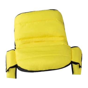 Imagem de WeiLaiKeQi Capa de assento para cortador de grama, capa de almofada para trator de gramado, cordão elástico para fixação, tecido Oxford premium, acessório, Amarelo