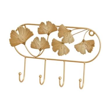 Imagem de MotiveTech Gancho de Parede Decorativo Fácil de Instalar Organizador de Parede Cabideiro Cabide para Quarto Dormitório Sala de Estar Escritório, Curva 4 Ganchos, Tamanho real