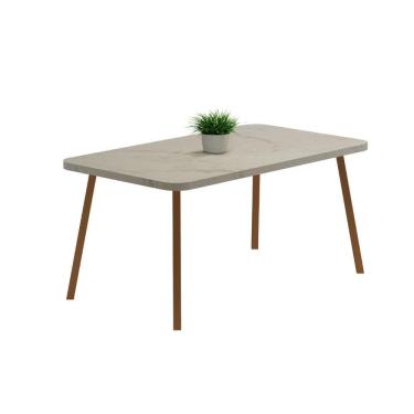 Imagem de Mesa De Jantar 6 Lug Retangular 1,6m Stellar Carraro Pet Ros