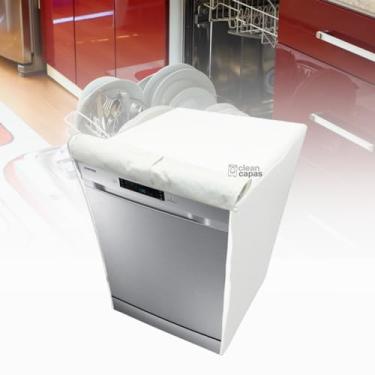 Imagem de CAPA PARA LAVA LOUÇAS SAMSUNG 14 SERVIÇOS IMPERMEÁVEL (BRANCO)