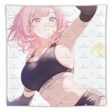 Imagem de LIEGBMEU Sexy Bikini Hot Anime Girl Tapeçaria 152.4 cm x 152.4 cm Interior Exterior Wall Quilt Art Decoração de Tapeçaria Caprichosa, Aa076