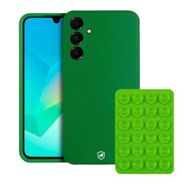 Imagem de Kit Capa Silicon Veloz para Samsung Galaxy A16 5G +  Ventosa - Verde - Gshield
