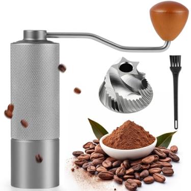 Imagem de Gavzrt Moedor de Café Manual, Moedor de Café Inox com Manivela, Moedor Manual de Café Ajustável com Pincel profissional, Moedor de Café Capacidade Inoxidável Cinza de 25 g