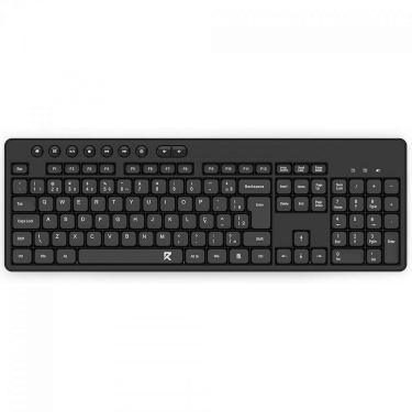 Imagem de Teclado Office Redragon BK-7094, Wireless, Membrana, Full Size, ABNT2, Low Profile, Preto