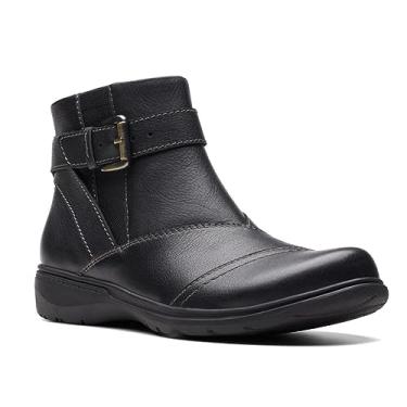 Imagem de Clarks Bota feminina de cano curto Carleigh Dalia, Couro preto, 6