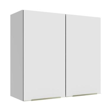 Imagem de Armário Aéreo 70 cm 2 Portas Branco/Branco Veludo Lux Madesa
