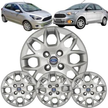Imagem de Jogo 4 Calota Modelo KA Hatch Sedan 2015 Aro 14 Polegadas Cubo Baixo C