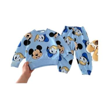 Imagem de Conjunto Infantil De Manga Comprida De 0 a 6 Anos Da Disney Com Capuz 