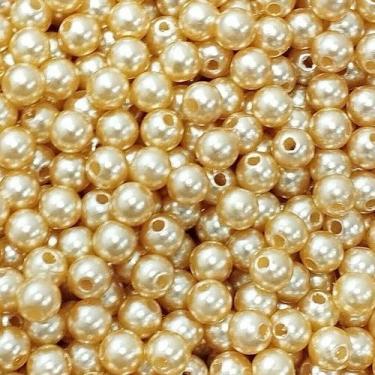 Imagem de PÉROLA DE ABS LISA Nº 06 20G PEROLA 6 MM - LADEIRA BIJUTERIAS, DOURADO