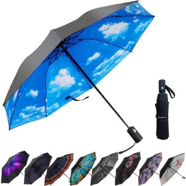 Imagem de Guarda-chuva LLANxiry Compact Travel à prova de vento à prova de vento