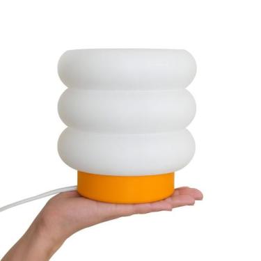 Imagem de Luminária e Abajur Mini Nuvem para Mesa Quarto Escritório com Lâmpada 